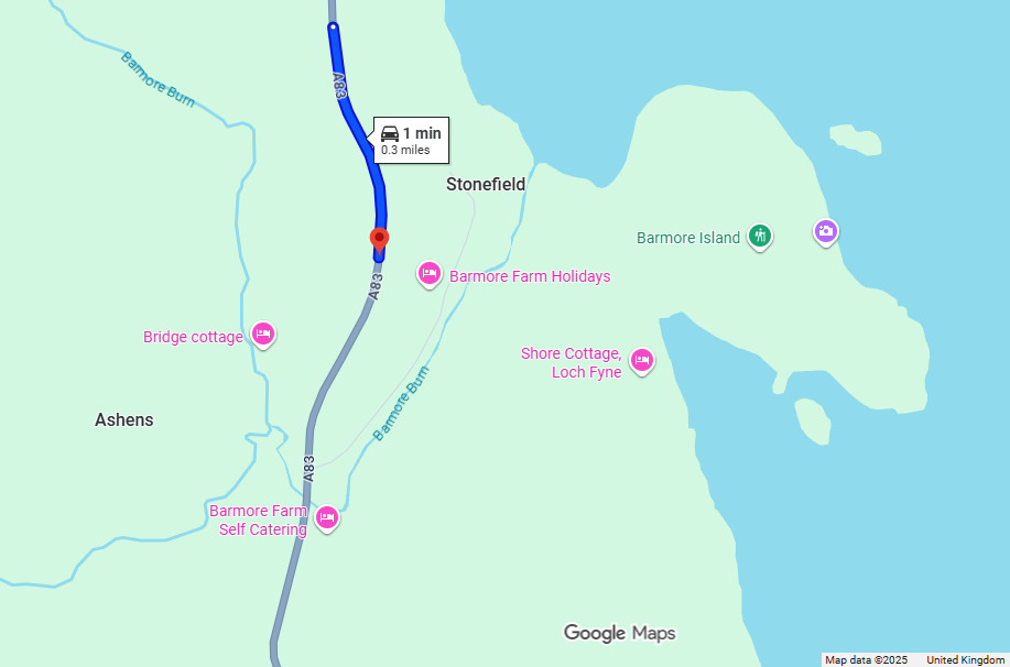 OVERNIGHT SURFACING ON A83 NORTH OF STONEFIELD JUNCTION