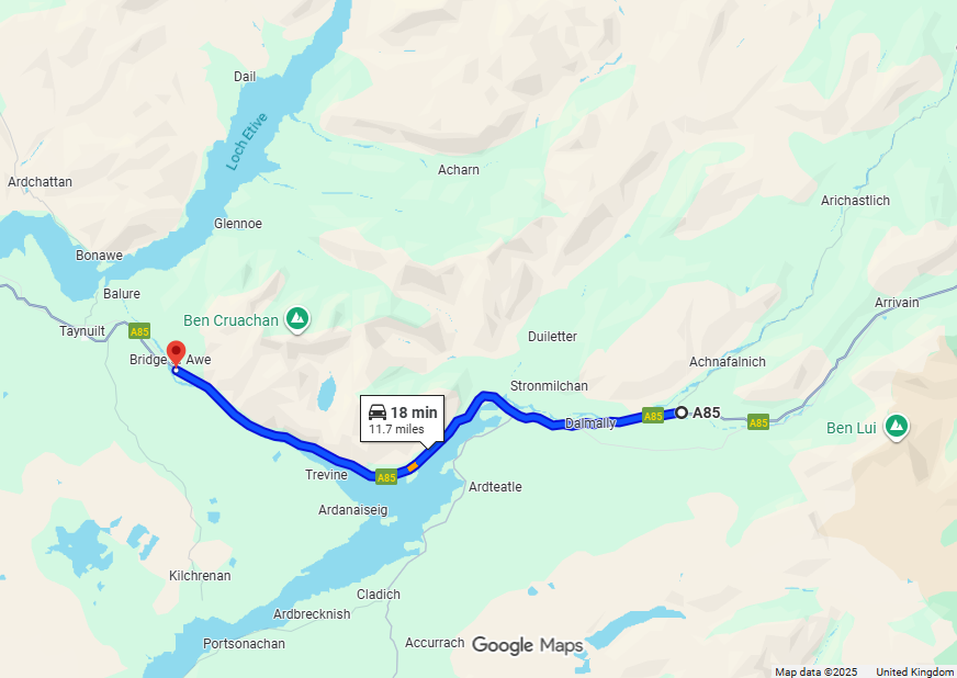 ESSENTIAL TREE REMOVAL ON THE A85 AT DALMALLY