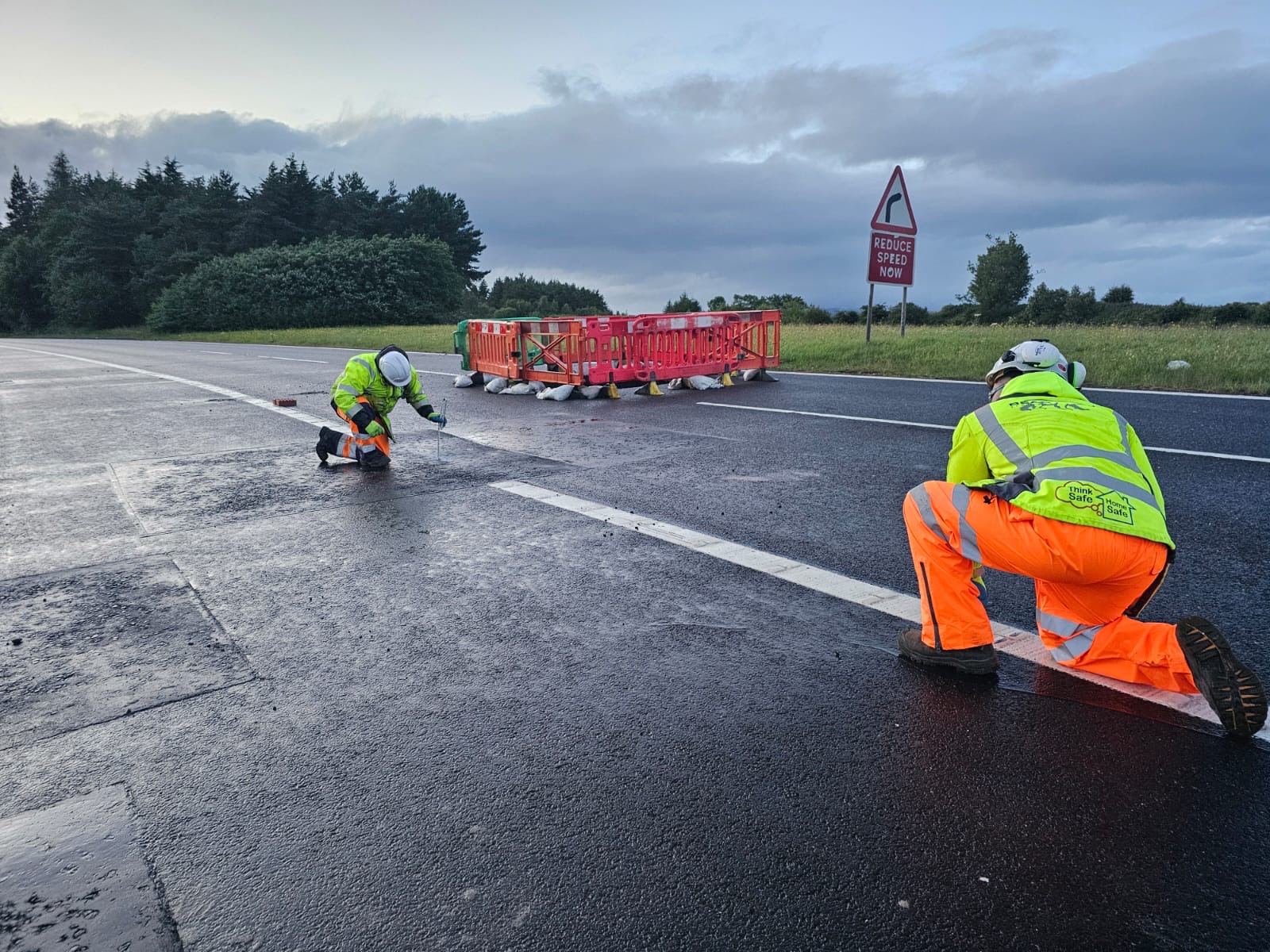 INVESTIGATIONS CONTINUE AT M80 JUNCTION 9 SLIP ROAD