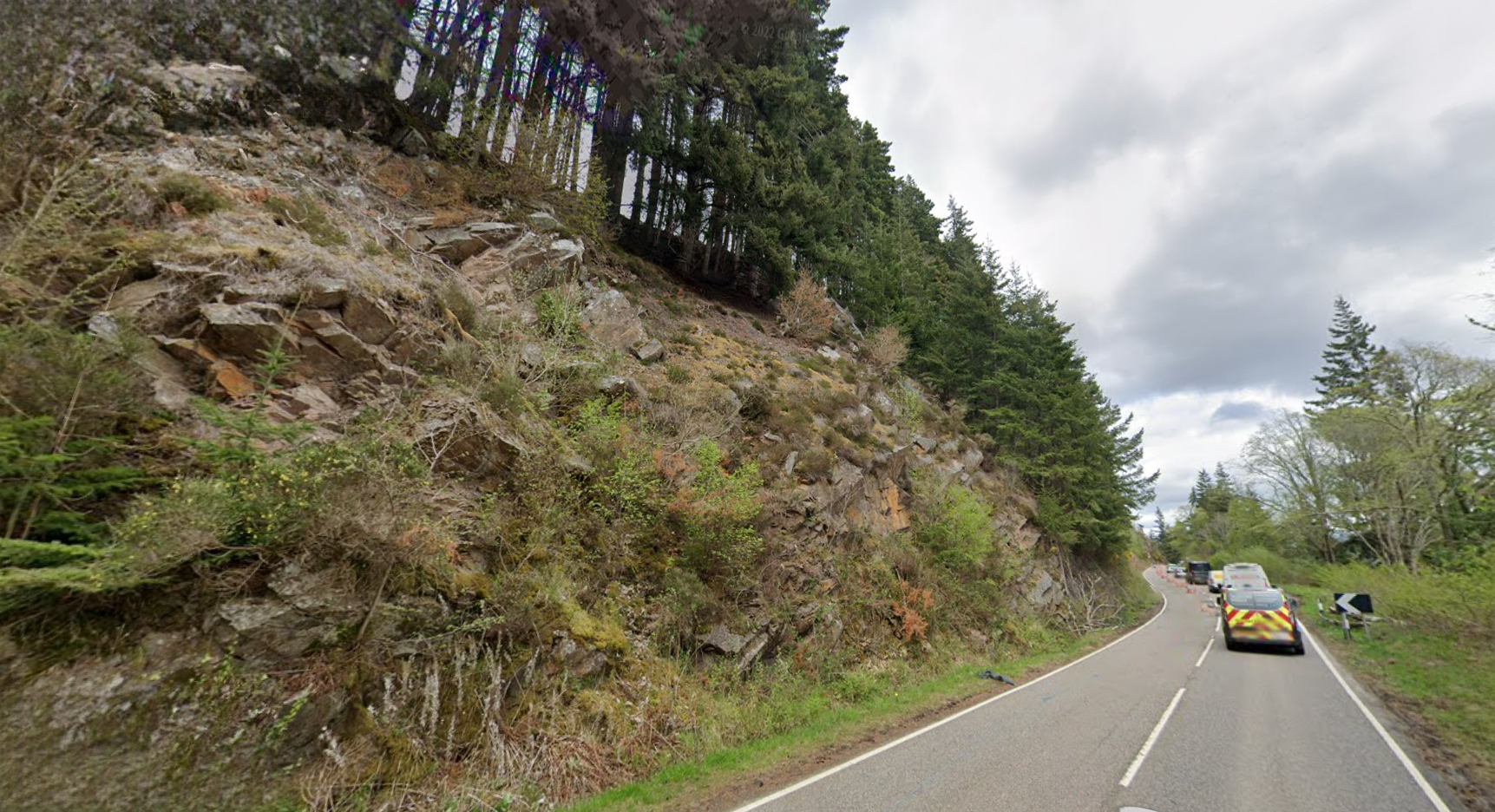 ROCK SLOPE NETTING WORKS AT A82 GROTAIG