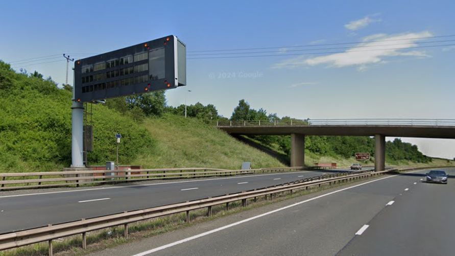 GANTRY REPAIR WORKS ON THE A1 SOUTHBOUND AT HADDINGTON