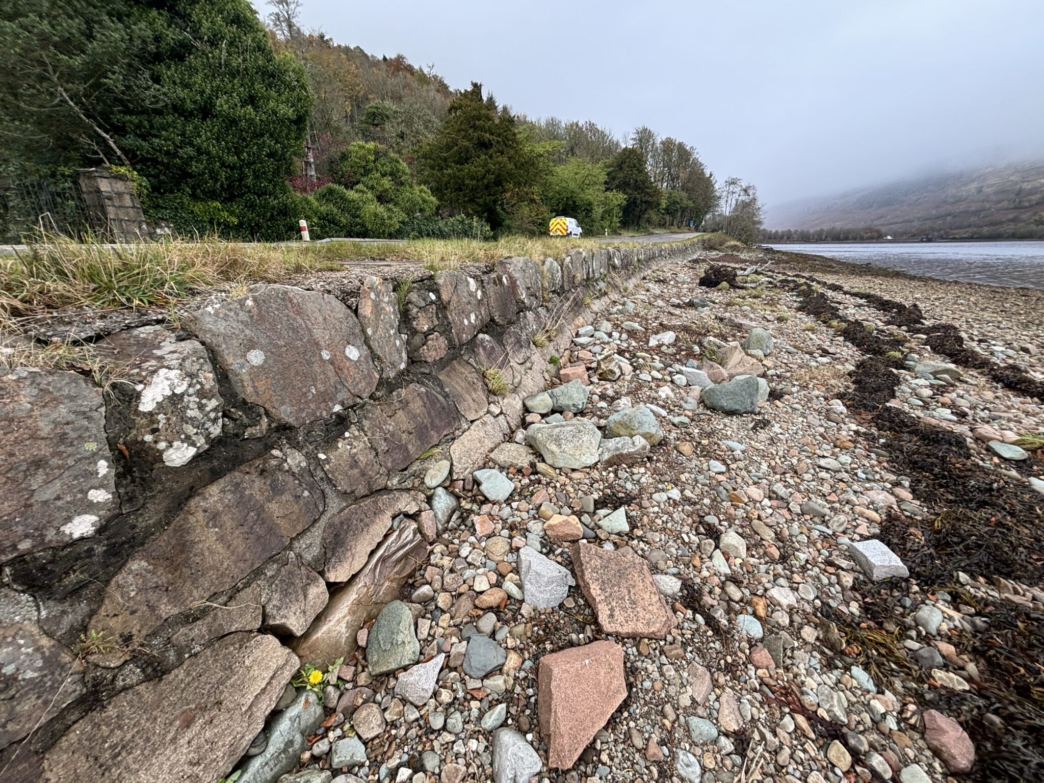 SEA WALL REPAIRS ON A83 NORTH OF INVERARAY