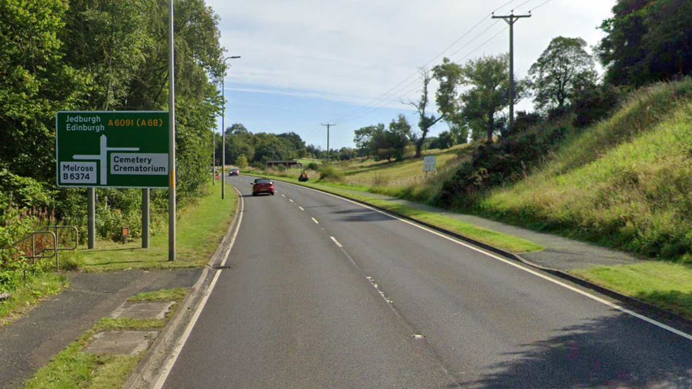 NEW PEDESTRIAN AND CYCLE PATH ON THE A6091 IN MELROSE