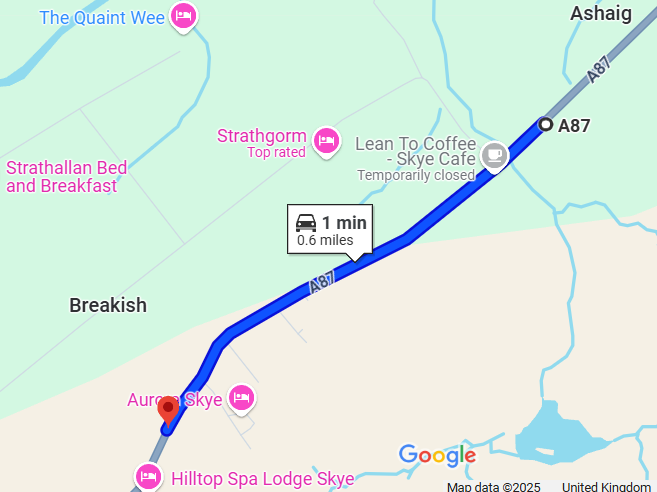 OVERNIGHT RESURFACING ON A87 EAST OF BREAKISH