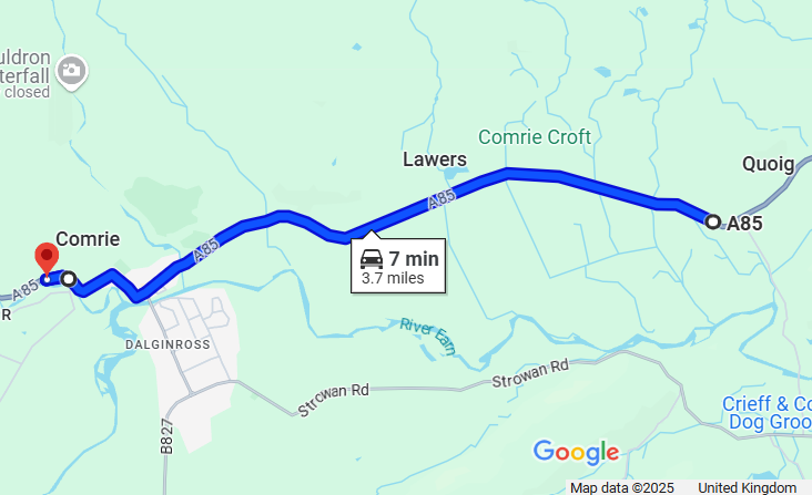 CARRIAGEWAY IMPROVEMENTS ON A85 COMRIE