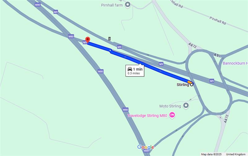 OVERNIGHT CARRIAGEWAY REPAIRS ON M9 JUNCTION 9 ON-SLIP