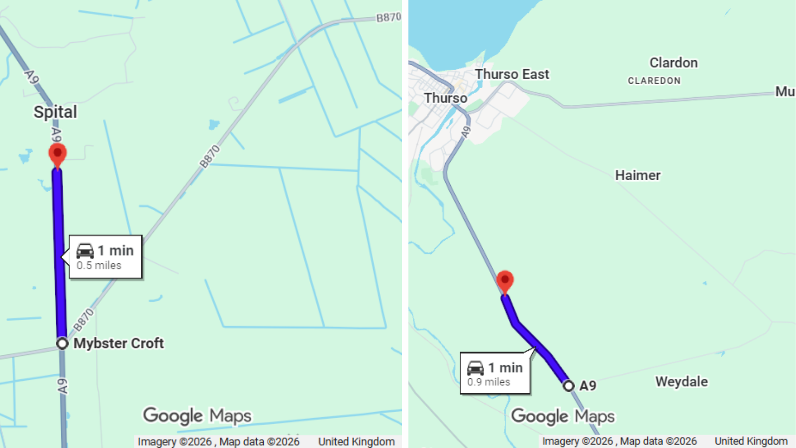 SURFACING IMPROVEMENTS AT TWO LOCATIONS ON THE A9